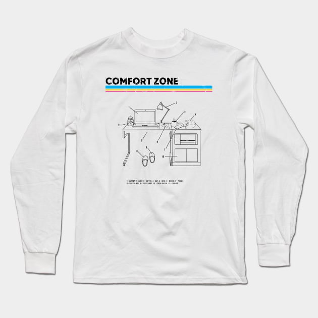 Comfort zone Long Sleeve T-Shirt by SashaShuba